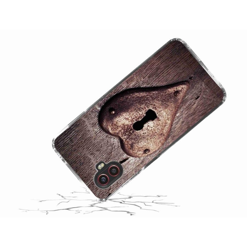 Gelový kryt mmCase na mobil Samsung Galaxy Xcover 6 Pro - zámek ve tvaru srdce