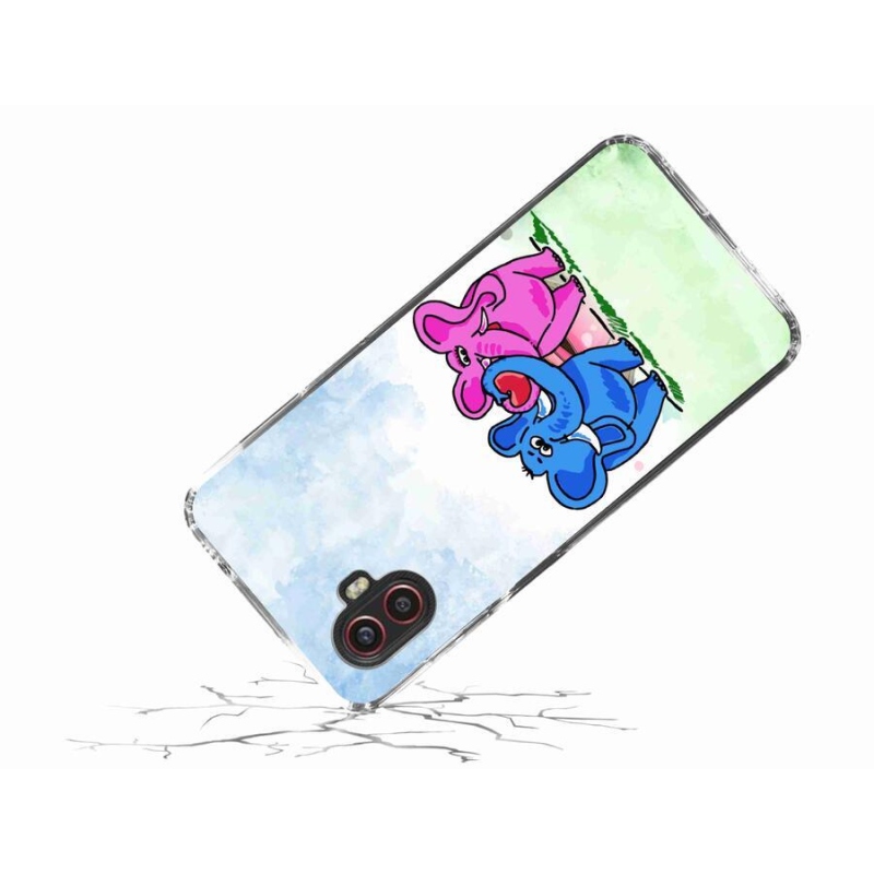 Gelový kryt mmCase na mobil Samsung Galaxy Xcover 6 Pro - zamilovaní sloni