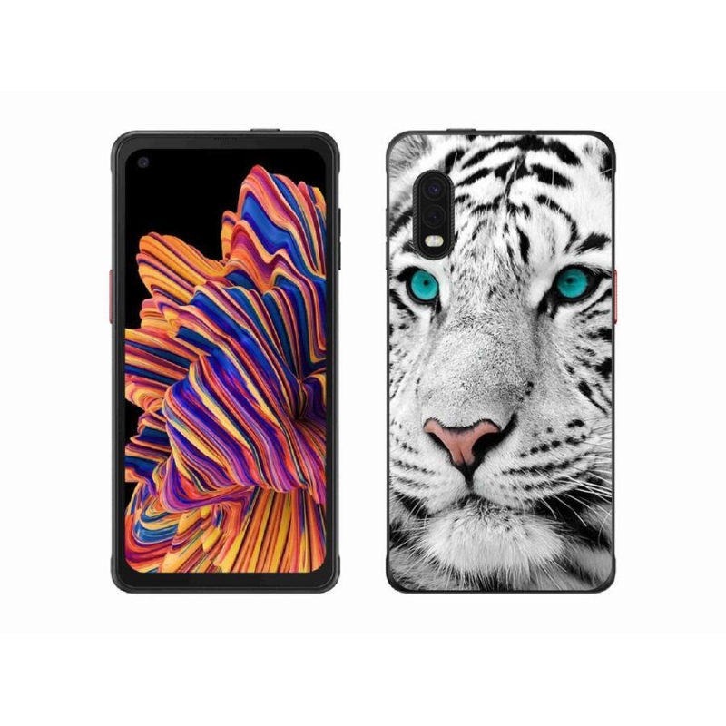 Gelový kryt mmCase na mobil Samsung Galaxy Xcover Pro - bílý tygr