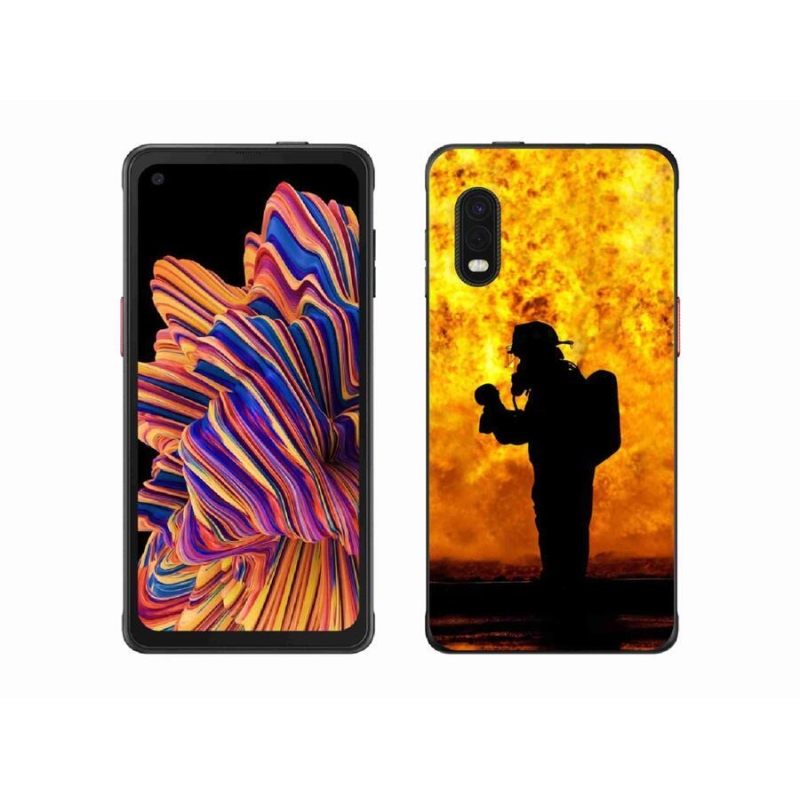 Gelový kryt mmCase na mobil Samsung Galaxy Xcover Pro - hasič