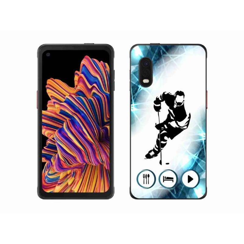Gelový kryt mmCase na mobil Samsung Galaxy Xcover Pro - hokej 1