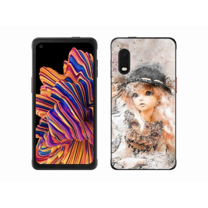 Gelový kryt mmCase na mobil Samsung Galaxy Xcover Pro - holčička s kloboukem