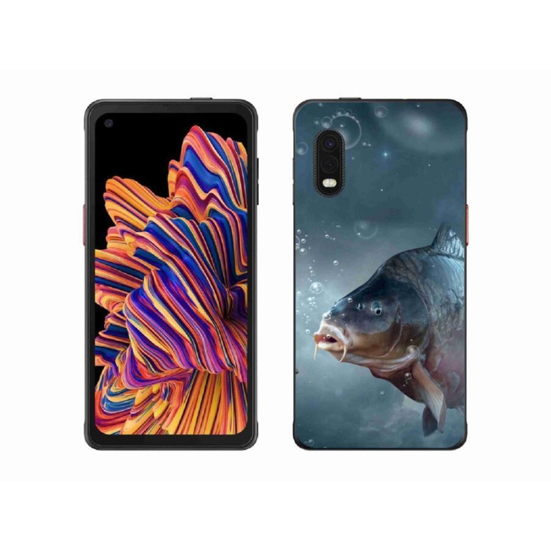 Gelový kryt mmCase na mobil Samsung Galaxy Xcover Pro - kapr a bublinky