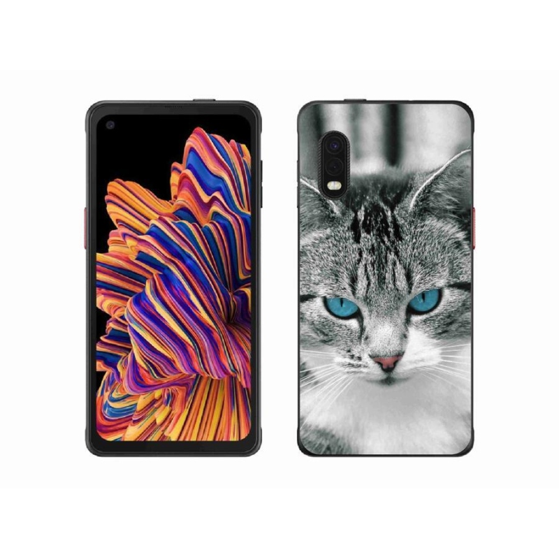 Gelový kryt mmCase na mobil Samsung Galaxy Xcover Pro - kočičí pohled 1