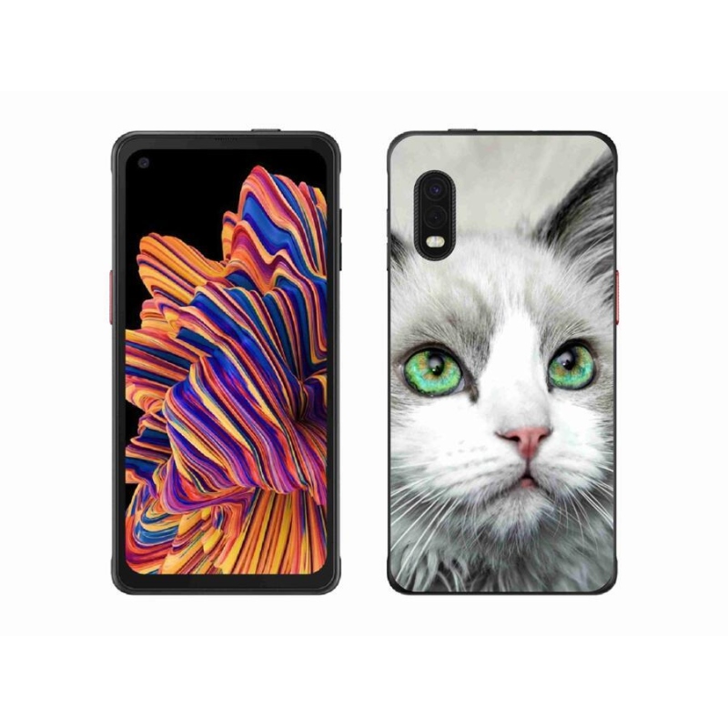 Gelový kryt mmCase na mobil Samsung Galaxy Xcover Pro - kočičí pohled