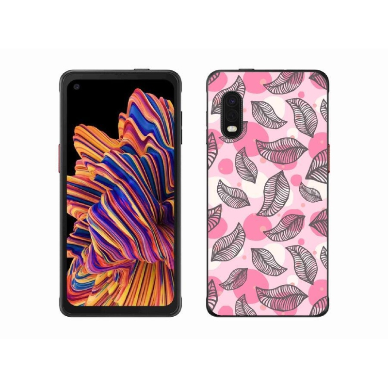 Gelový kryt mmCase na mobil Samsung Galaxy Xcover Pro - kreslené padající listy
