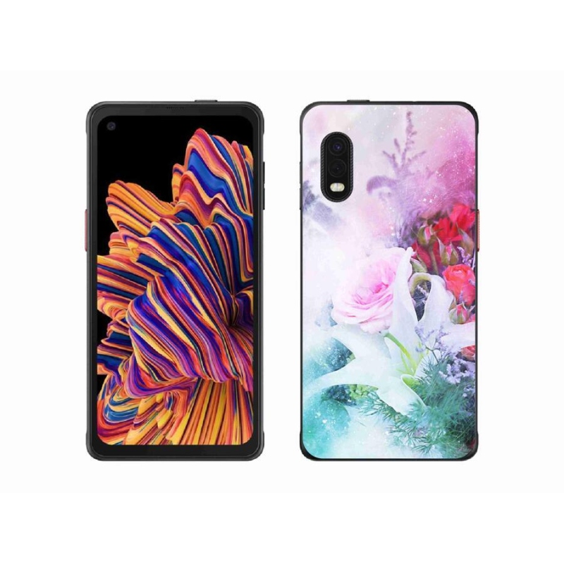 Gelový kryt mmCase na mobil Samsung Galaxy Xcover Pro - květiny 4