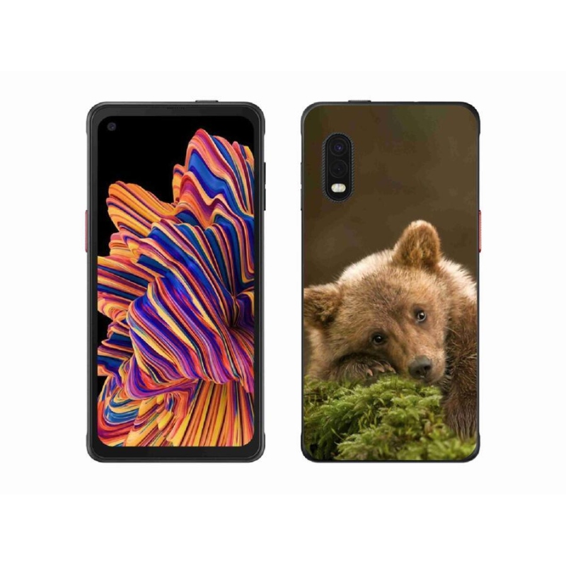 Gelový kryt mmCase na mobil Samsung Galaxy Xcover Pro - medvěd