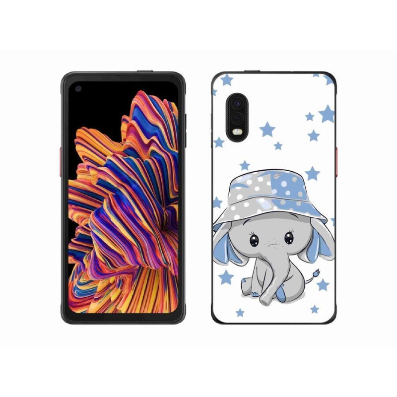 Gelový kryt mmCase na mobil Samsung Galaxy Xcover Pro - modrý slon
