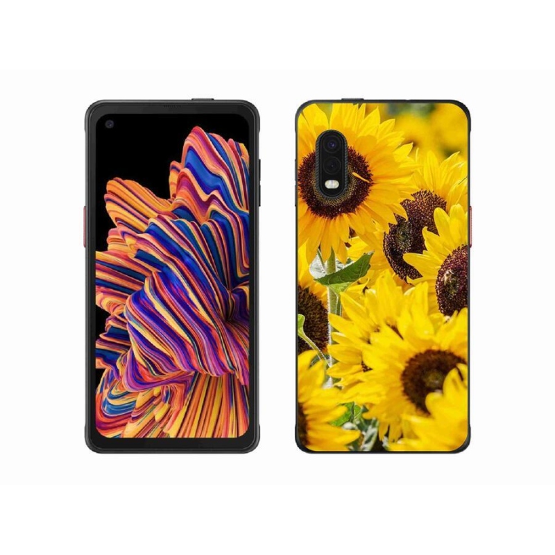 Gelový kryt mmCase na mobil Samsung Galaxy Xcover Pro - slunečnice