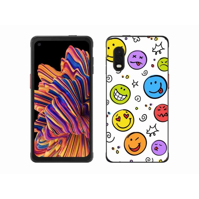 Gelový kryt mmCase na mobil Samsung Galaxy Xcover Pro - smajlíci