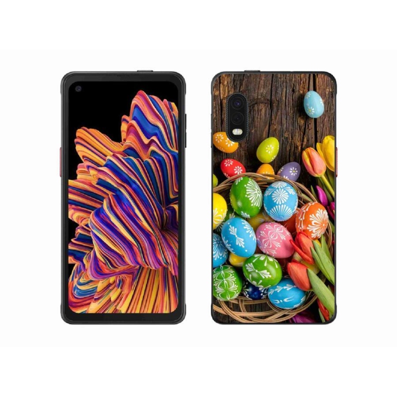 Gelový kryt mmCase na mobil Samsung Galaxy Xcover Pro - velikonoční vajíčka
