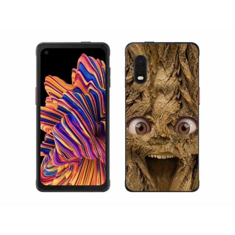 Gelový kryt mmCase na mobil Samsung Galaxy Xcover Pro - veselý strom s očima
