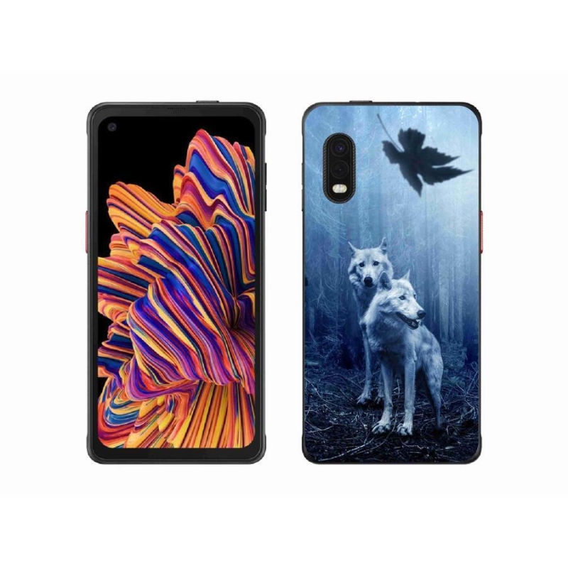 Gelový kryt mmCase na mobil Samsung Galaxy Xcover Pro - vlci v lese