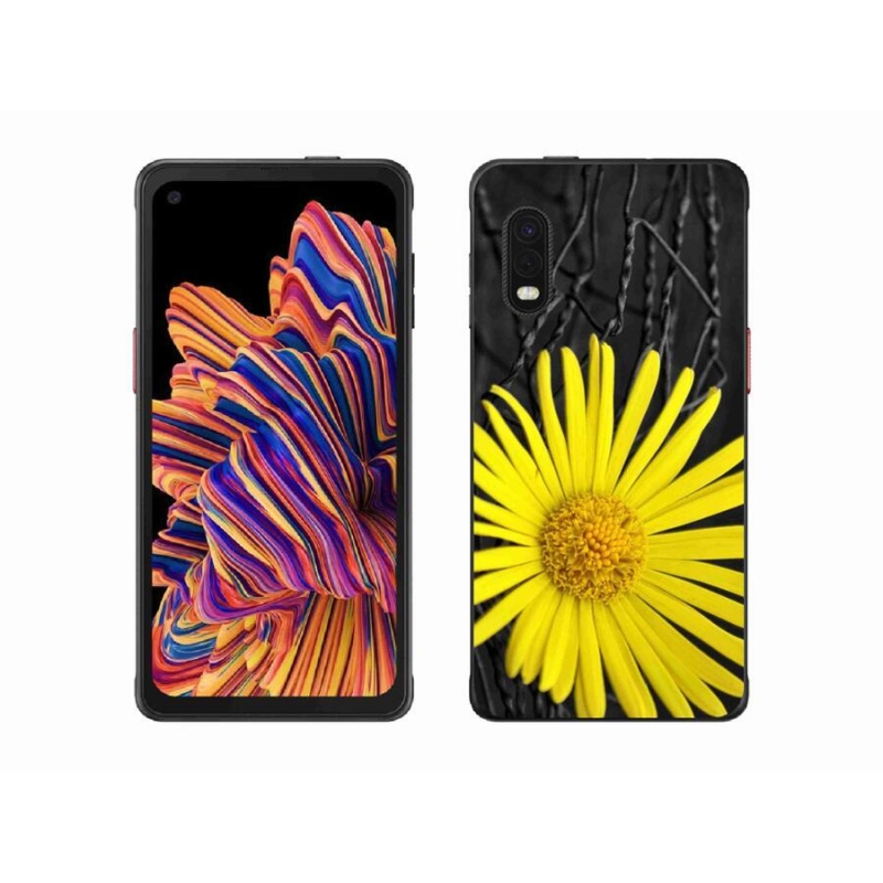 Gelový kryt mmCase na mobil Samsung Galaxy Xcover Pro - žlutá květina