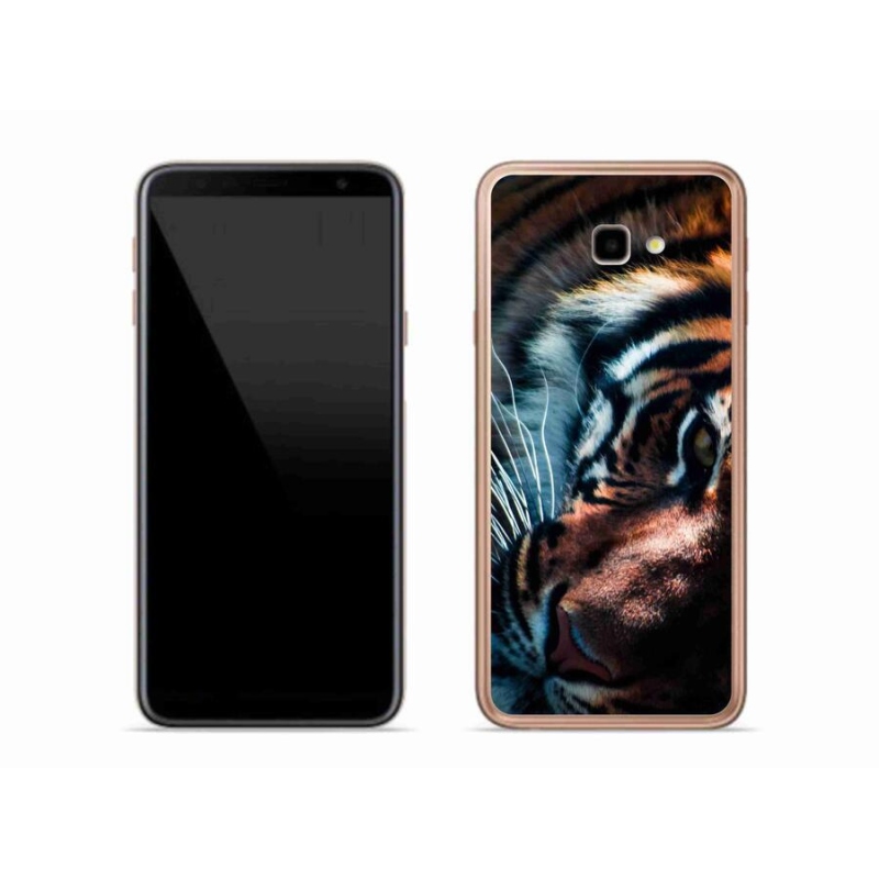 Gelový kryt mmCase na mobil Samsung J4 Plus - tygří pohled