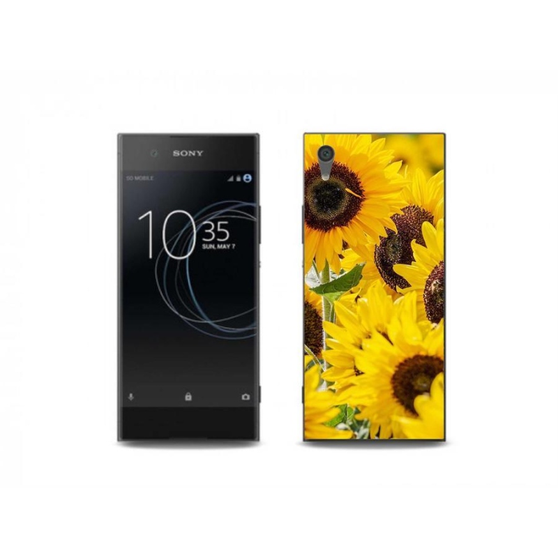 Gelový kryt mmCase na mobil Sony Xperia XA1 Plus - slunečnice