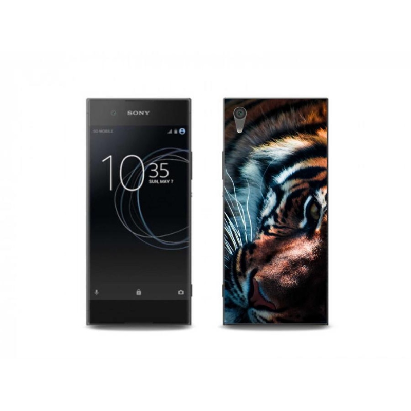 Gelový kryt mmCase na mobil Sony Xperia XA1 - tygří pohled