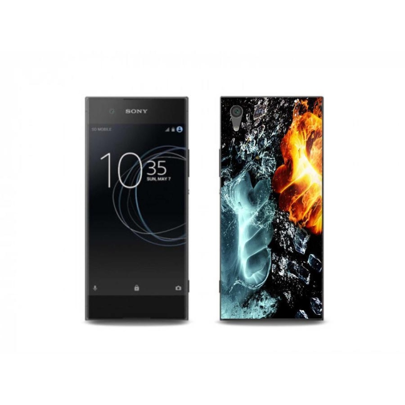 Gelový kryt mmCase na mobil Sony Xperia XA1 - voda a oheň
