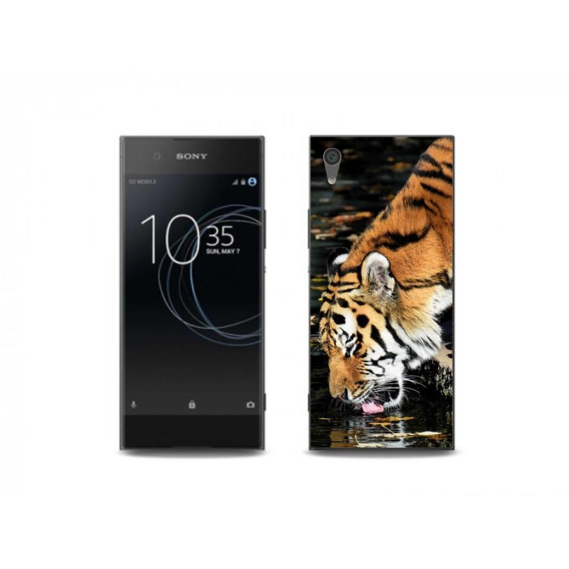 Gelový kryt mmCase na mobil Sony Xperia XA1 - žíznivý tygr