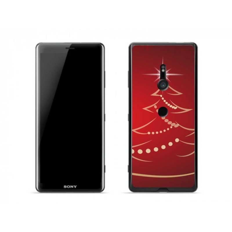 Gelový kryt mmCase na mobil Sony Xperia XZ3 - kreslený vánoční stromek