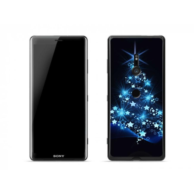 Gelový kryt mmCase na mobil Sony Xperia XZ3 - vánoční stromek