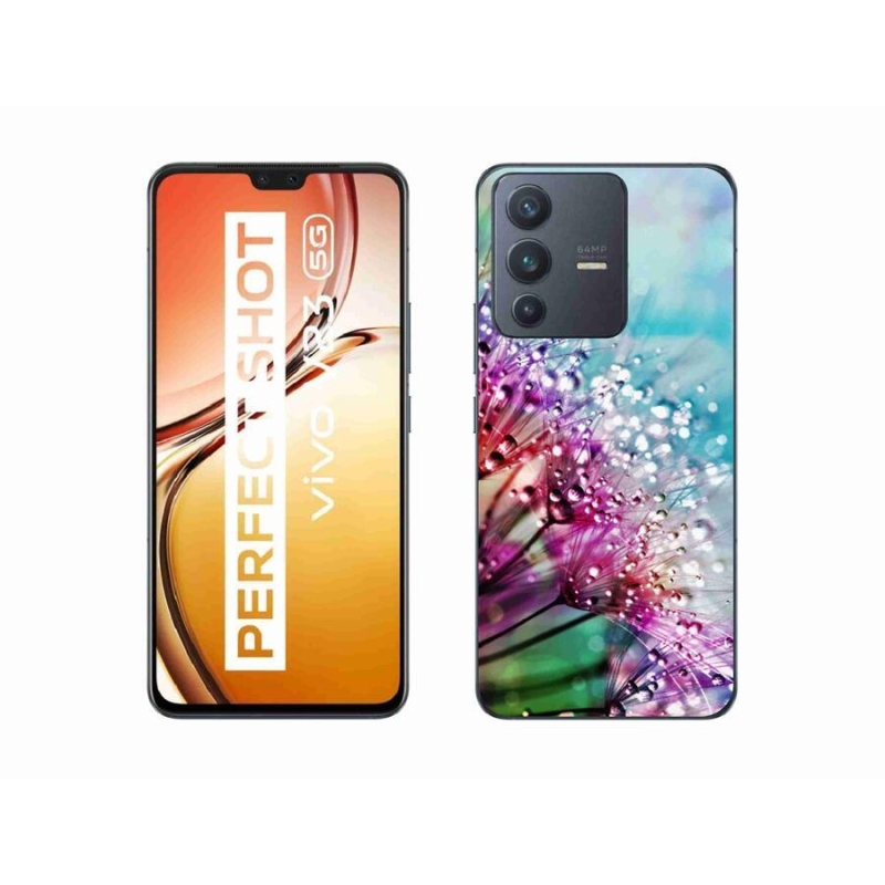 Gelový kryt mmCase na mobil Vivo V23 5G - barevné květy