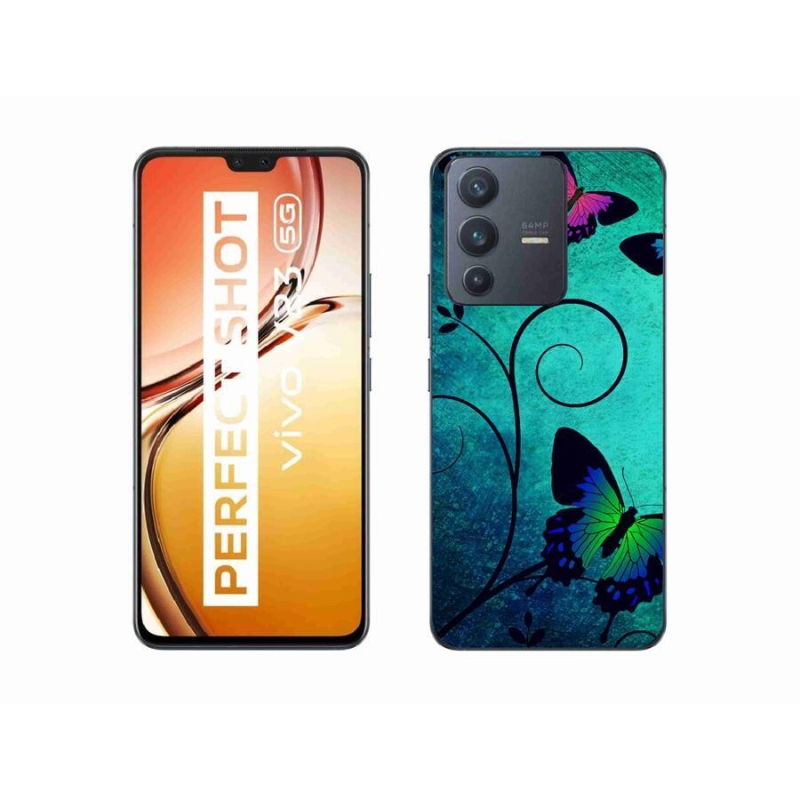 Gelový kryt mmCase na mobil Vivo V23 5G - barevní motýli