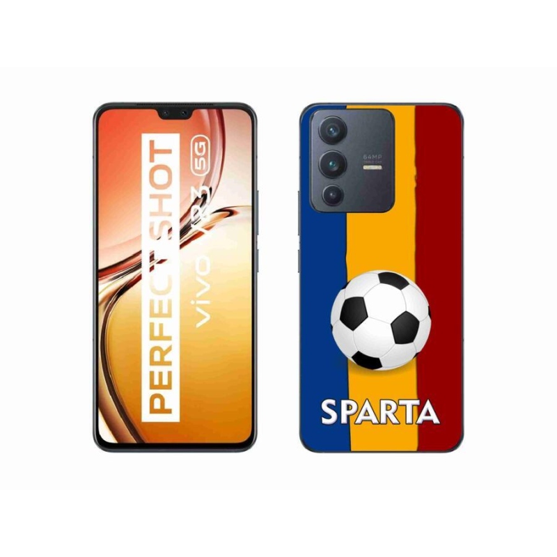 Gelový kryt mmCase na mobil Vivo V23 5G - fotbal 1