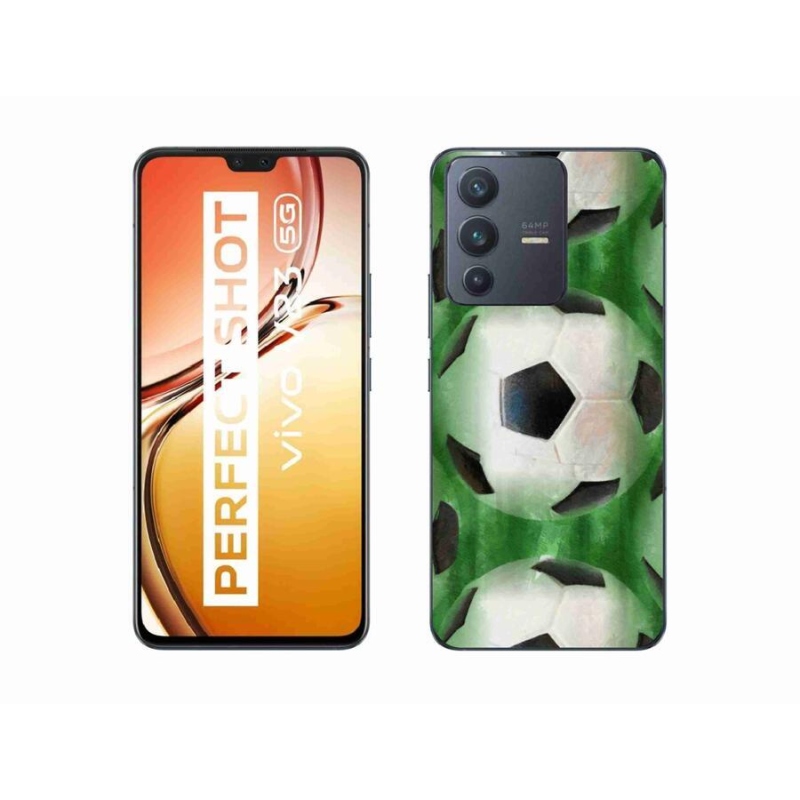 Gelový kryt mmCase na mobil Vivo V23 5G - fotbalový míč