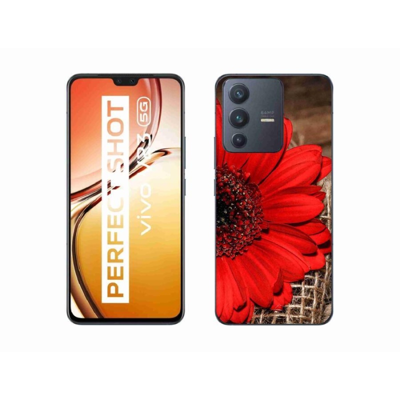 Gelový kryt mmCase na mobil Vivo V23 5G - gerbera