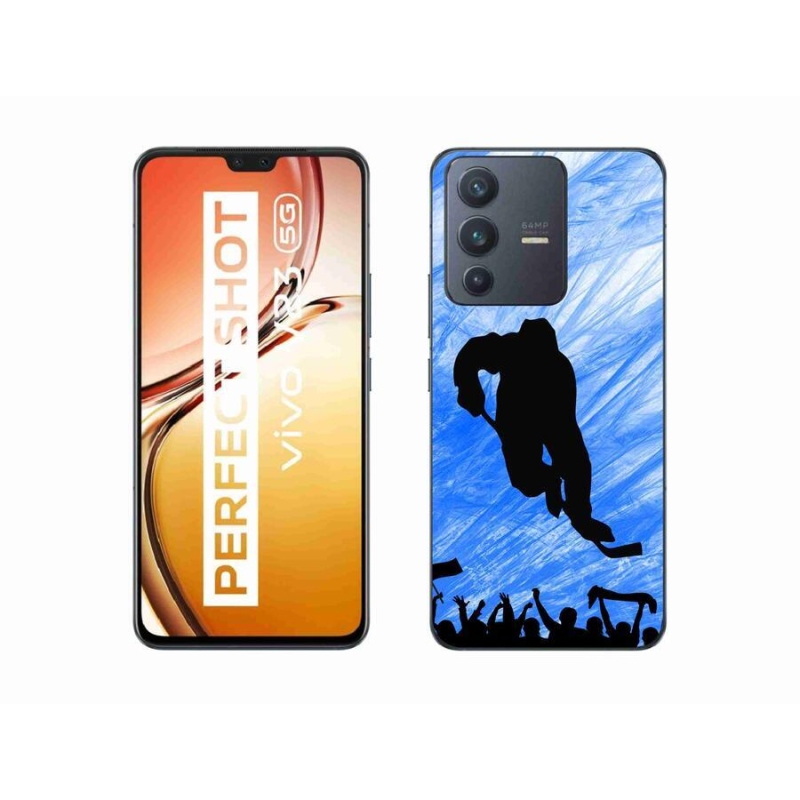 Gelový kryt mmCase na mobil Vivo V23 5G - hokejový hráč