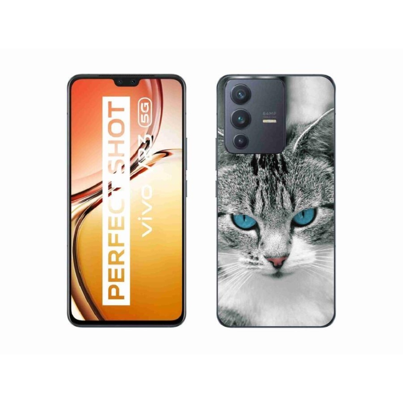 Gelový kryt mmCase na mobil Vivo V23 5G - kočičí pohled 1