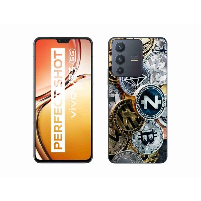 Gelový kryt mmCase na mobil Vivo V23 5G - kryptoměny