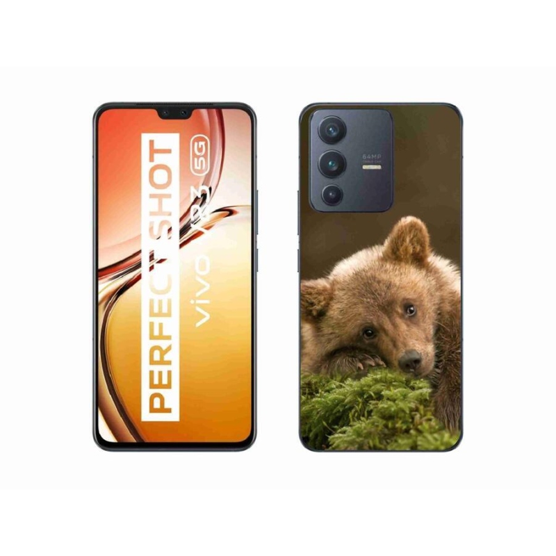 Gelový kryt mmCase na mobil Vivo V23 5G - medvěd