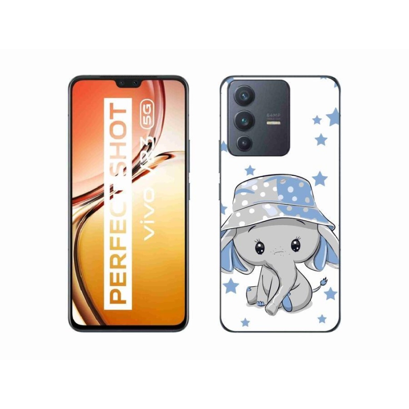 Gelový kryt mmCase na mobil Vivo V23 5G - modrý slon