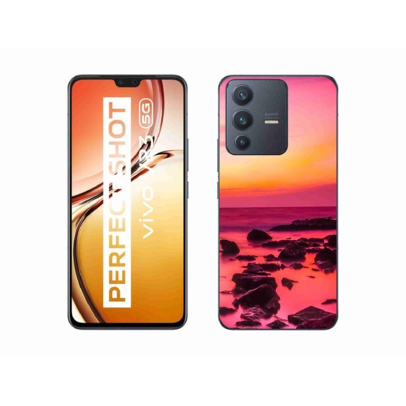 Gelový kryt mmCase na mobil Vivo V23 5G - moře a záře