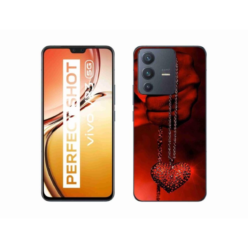 Gelový kryt mmCase na mobil Vivo V23 5G - náhrdelník