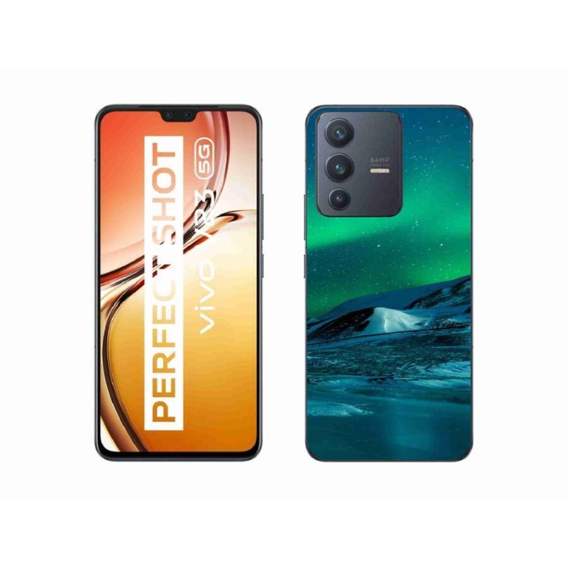 Gelový kryt mmCase na mobil Vivo V23 5G - polární záře