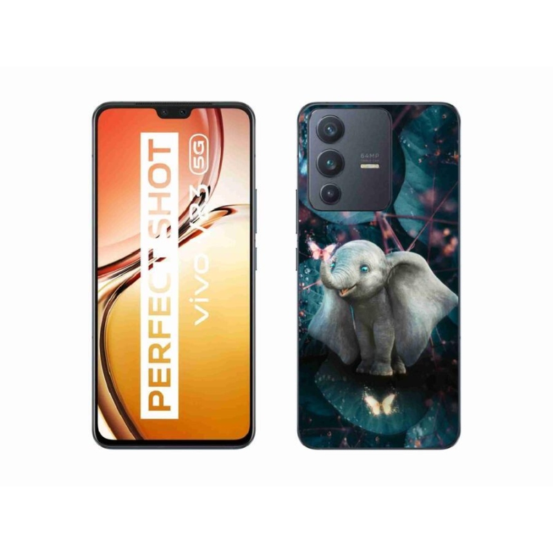 Gelový kryt mmCase na mobil Vivo V23 5G - roztomilý slon