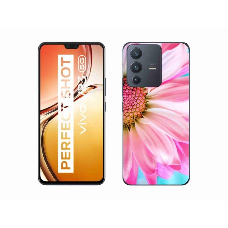 Gelový kryt mmCase na mobil Vivo V23 5G - růžová květina