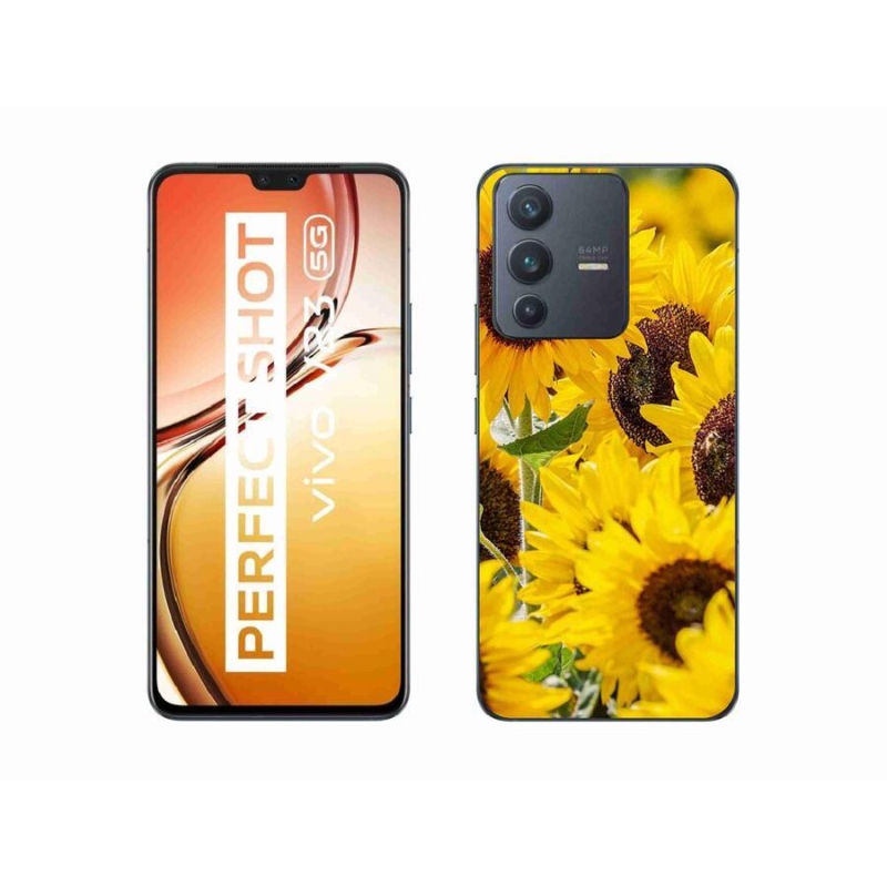 Gelový kryt mmCase na mobil Vivo V23 5G - slunečnice