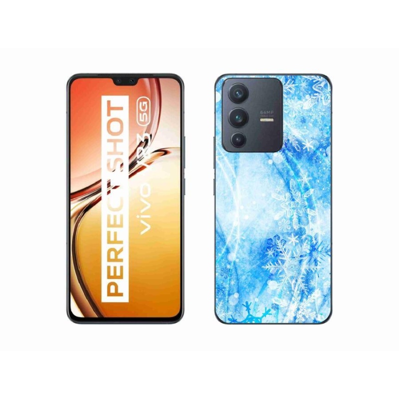 Gelový kryt mmCase na mobil Vivo V23 5G - sněhové vločky