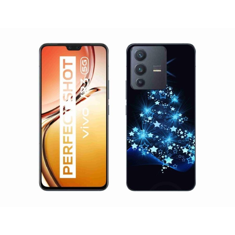 Gelový kryt mmCase na mobil Vivo V23 5G - vánoční stromek