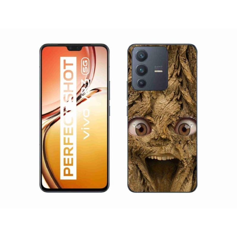 Gelový kryt mmCase na mobil Vivo V23 5G - veselý strom s očima