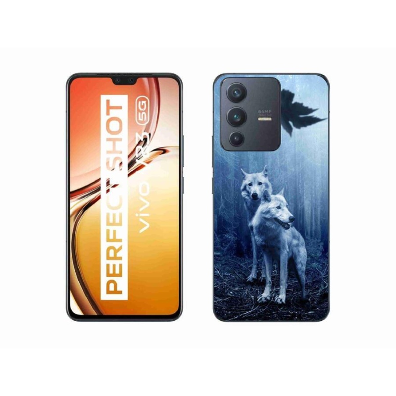 Gelový kryt mmCase na mobil Vivo V23 5G - vlci v lese