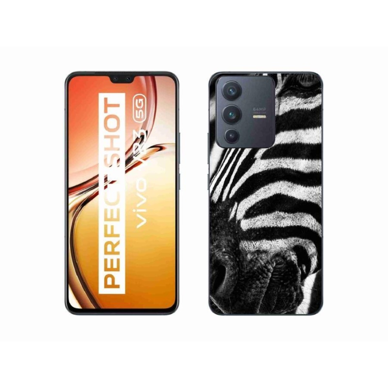 Gelový kryt mmCase na mobil Vivo V23 5G - zebra
