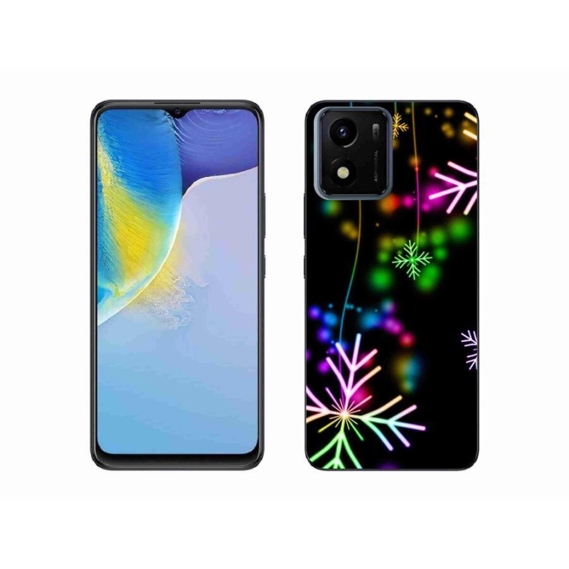 Gelový kryt mmCase na mobil Vivo Y01 - barevné vločky