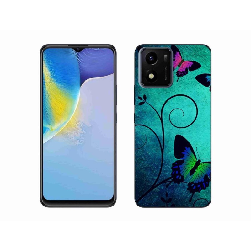 Gelový kryt mmCase na mobil Vivo Y01 - barevní motýli