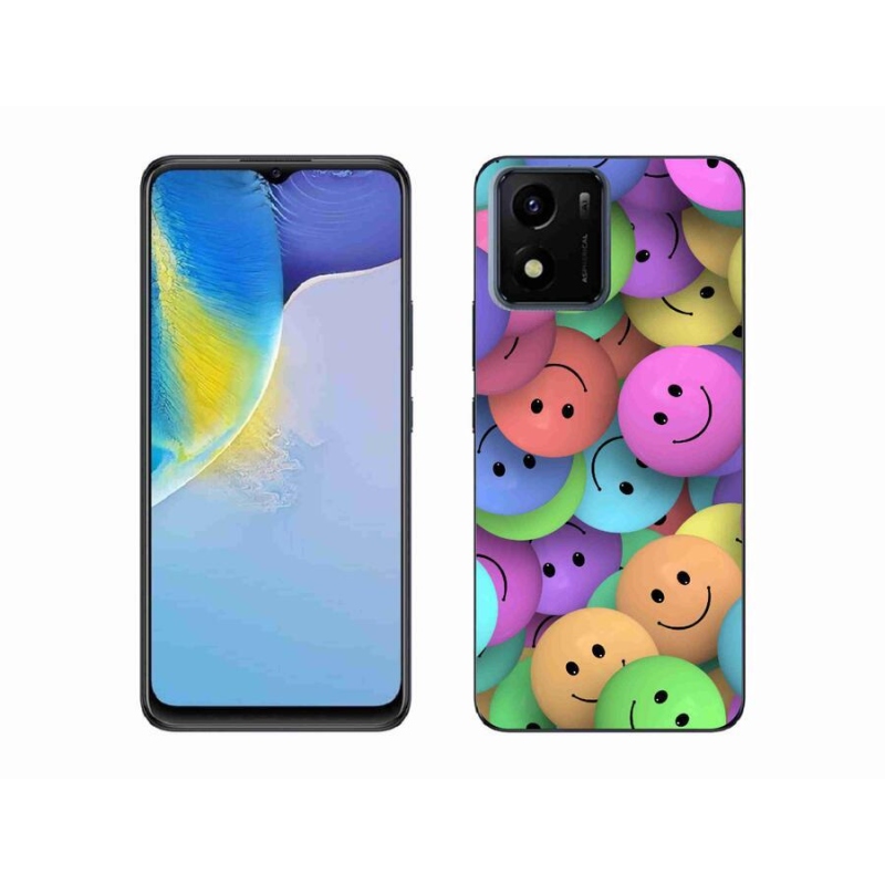 Gelový kryt mmCase na mobil Vivo Y01 - barevní smajlíci